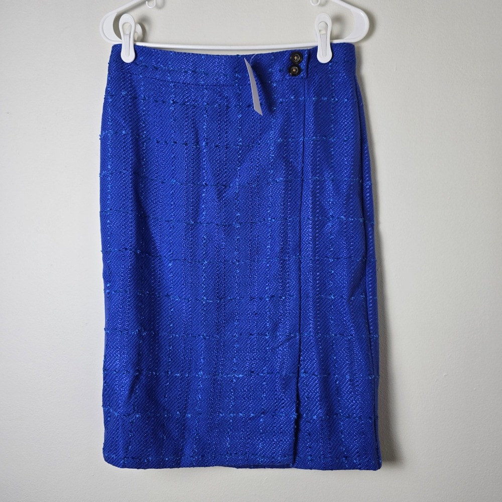 Ann Taylor Skirt Womens 4 Pencil NWT Blue